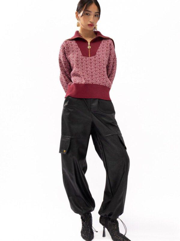 227 Empire Black Leather Pants