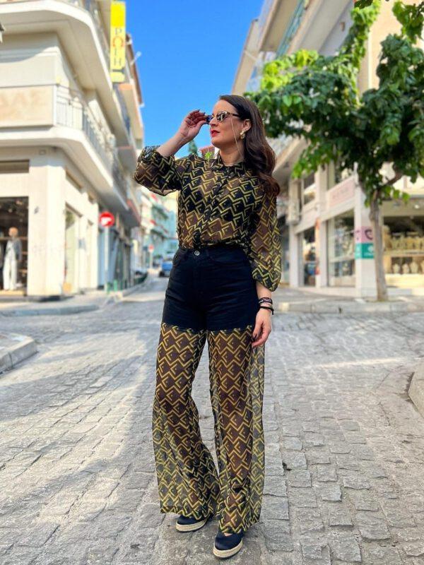 Myriam Seethrought Denim Pants