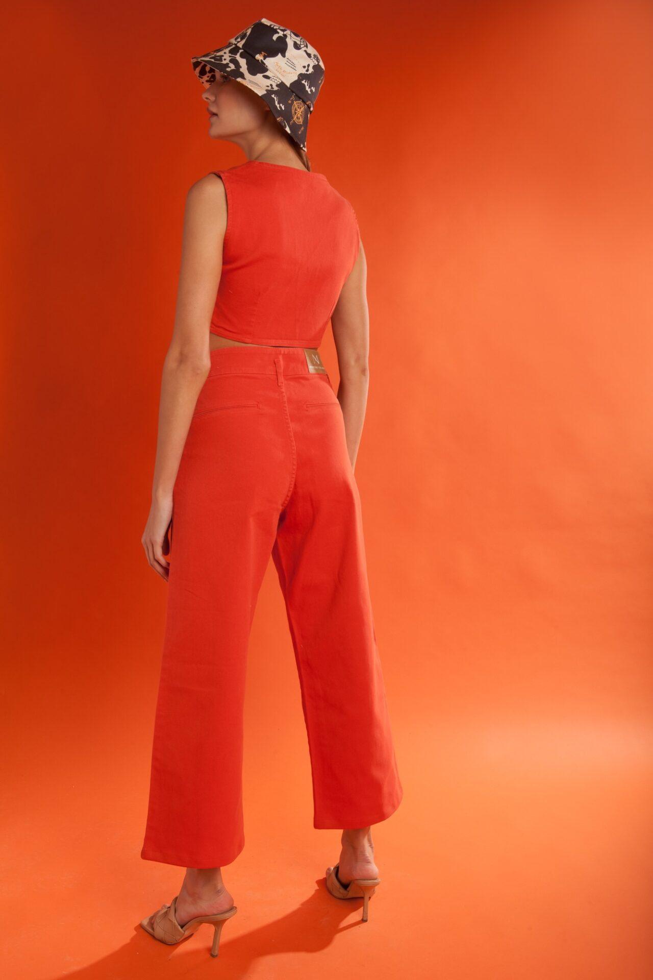Akila Terracotta High Waisted Jeans - Image 3