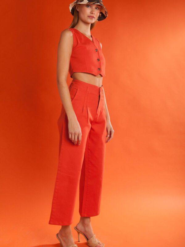 Akila Terracotta High Waisted Jeans