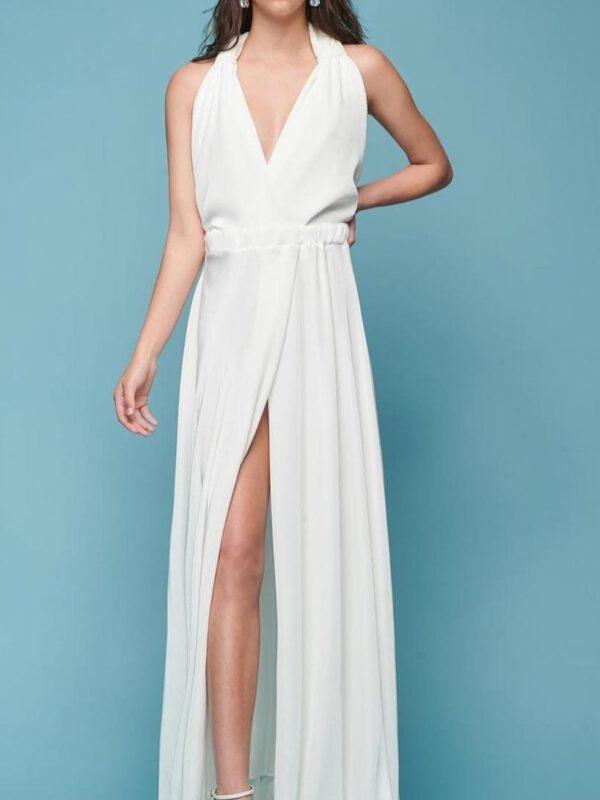 ETHEREAL CROSS-BACK MAXI DRESS