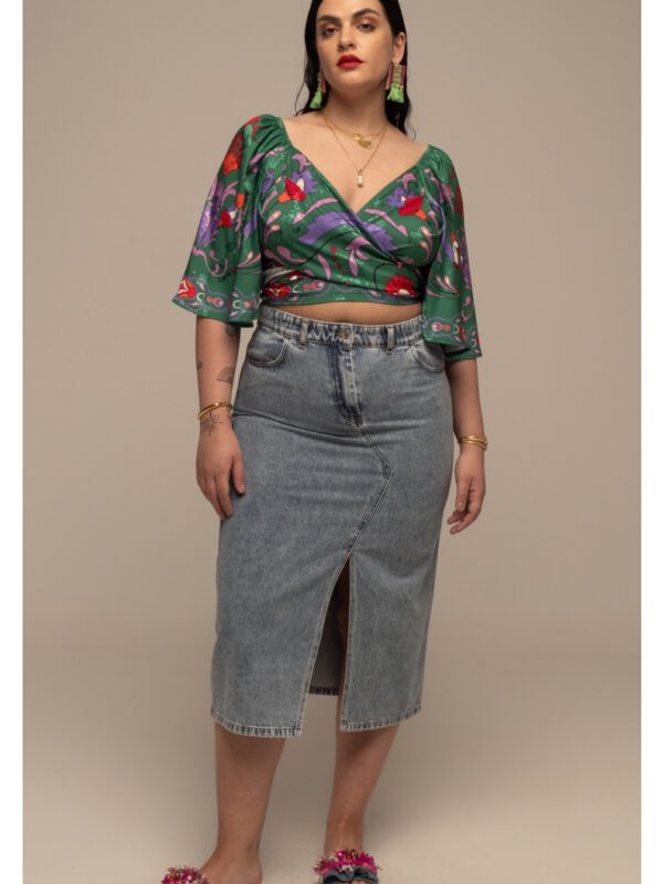 Aloe wrap crop top