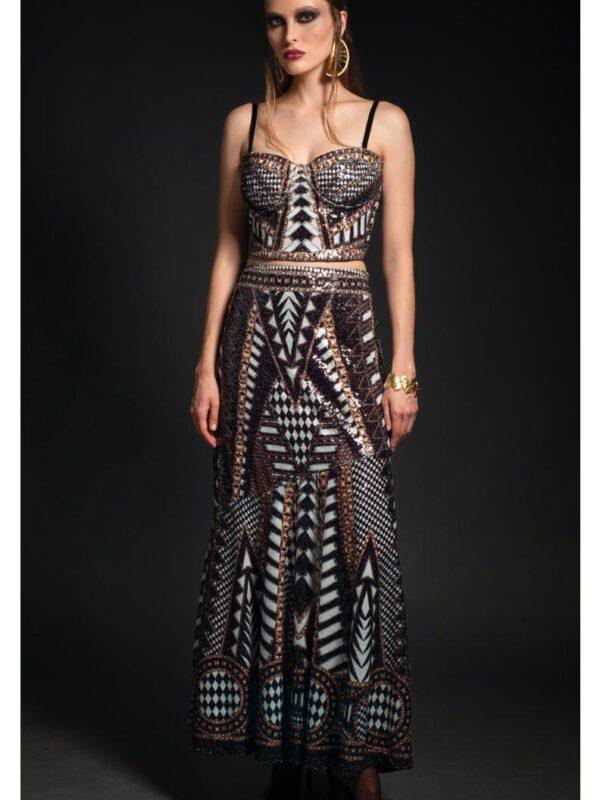 ABUNDANCE LONG SKIRT – SEQUIN