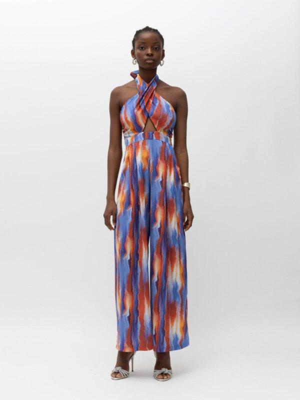 Emely Blue Terracotta Jumpsuit